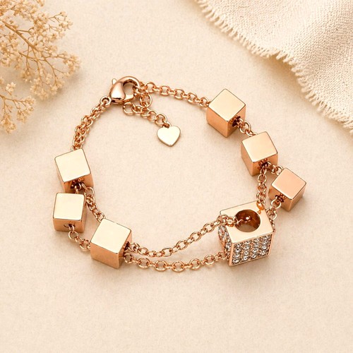 Gold tone multi cube - tone,