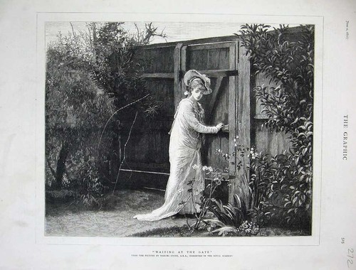 Old antique print - print, art