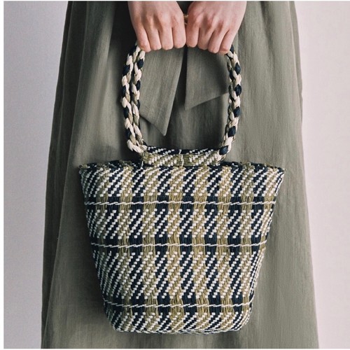 Zara woven geometric bucket - woven,