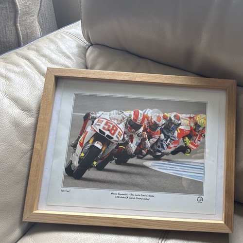 Framed marco simoncelli san - simoncelli,