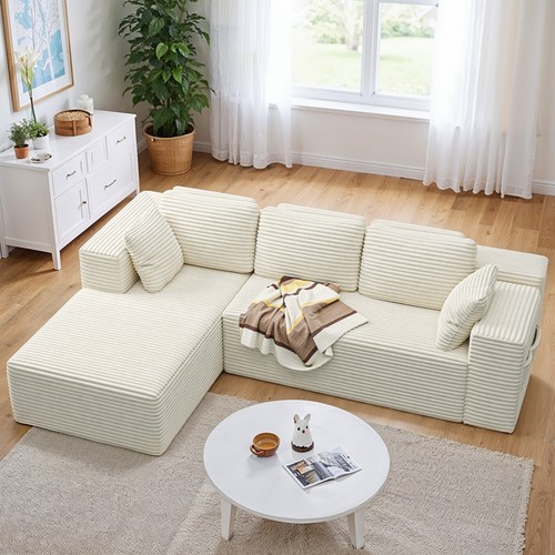 Seater velvet corner sofa l - 3,