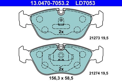 Brake pad set for - for, 850