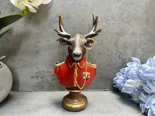 Stag bust ornament resin - stag,