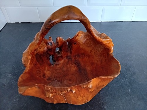 Vintage large hand carved - vintage, wood