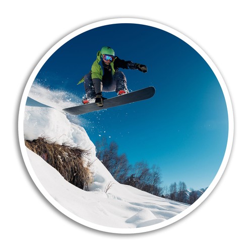 10cm snowboarder vinyl - x,