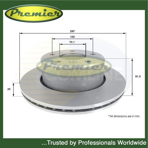 Premier front brake disc fits - front,
