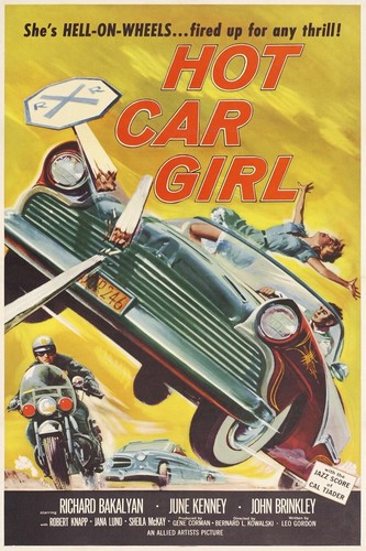 1958 hot car bad girl - 1958, police