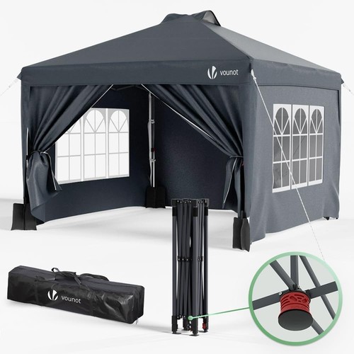 3x3m pop gazebo with sides - up,