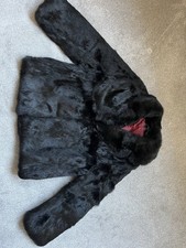 Vintage Rabbit Fur Coat, Size 12 1960s-1970s Jacket