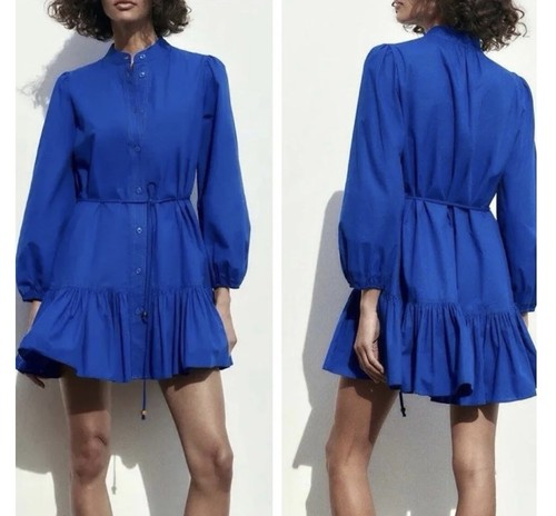 Zara cobalt blue - cobalt, belted