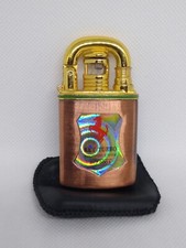 Vintage 'Key Turbo' Copper Tone Cigarette Lighter Jet Flame Original Case G.W.O