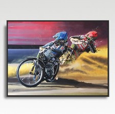 Motorcycle Speedway racing art