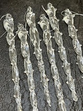 Handmade Clear Glass Icicle Decorations