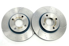 Fiesta ST Front Brake Discs Performance Grooved MK7 MK8 ST180 ST200