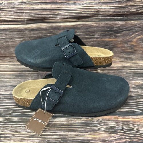 Qomfort blue suede clog style - clog,