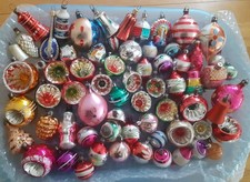 Vintage Christmas Glass Baubles/Tree Decorations.