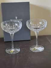 Waterford Crystal Lismore Saucer Champagne Glasses  Never Been Used Boxed