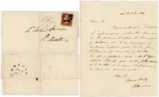 1841 LETTER CORNWALL HENWOOD