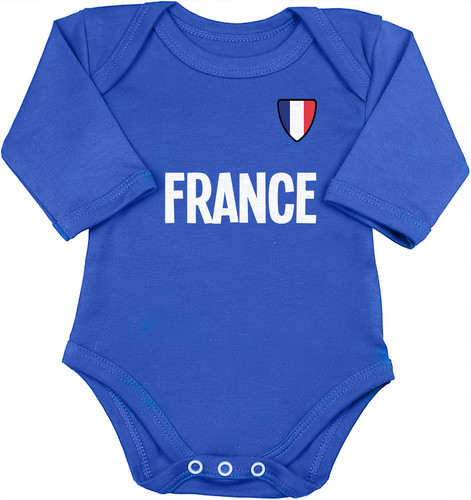 France baby grow long sleeve - france,