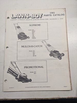 Lawn boy parts list mower - list,