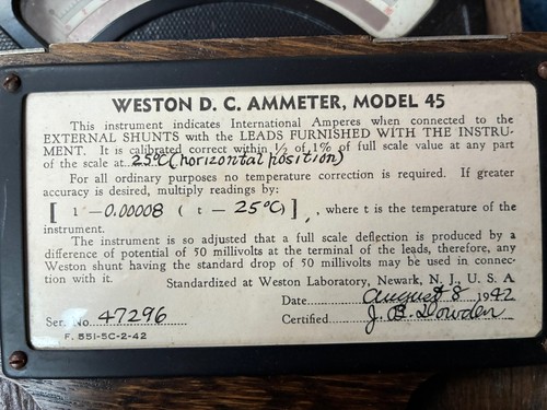 Vintage weston ammeter - vintage,