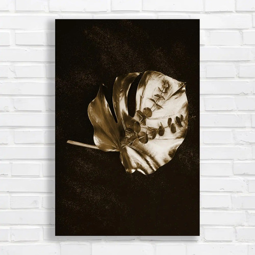 Stunning leaf sepia - leaf, canvas