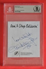 OLIVIA NEWTON-JOHN SIGNED BOOKPLATE BECKETT AUTHENTIC ENCAPSULATED AUTO psa jsa