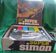 Milton Bradley 1970's vintage Super Simon working electronic game with manual