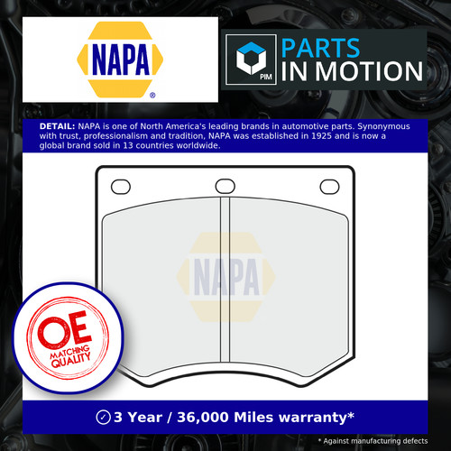 Brake pads set front - brake, nbp1843