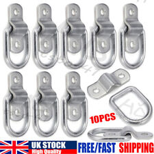 10pcs D-Ring Tie Down Load Stainless Steel Anchor Point Trailer Lashing Hook UK