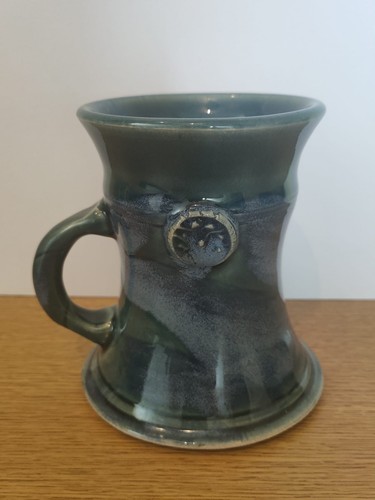 Studio pottery glazed mug - pottery, with