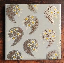 The Bloomsbury Group Inspired - Tile Coaster Charleston Garden Room Paisley Art
