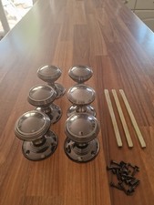 Black Iridium effect Brass Round Door Knob (Dia)55.66mm, Pair