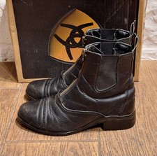Black Ariat Heritage III Zip Paddock Boots Size UK 6 EU 39 With Box VGC