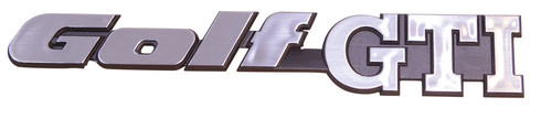 Golf gti emblem badge chrome - emblem, badge,