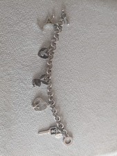 Playboy Silver Charm Bracelet