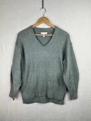 Grey neck jumper xs - v-neck,
