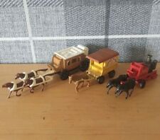 3 Diecast Horse & Cart Stagecoach Toy Bundle Majorette Days Gone
