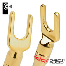 Edge gold plated y fork - gold,