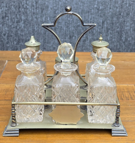 Antique piece cut glass - glass, &