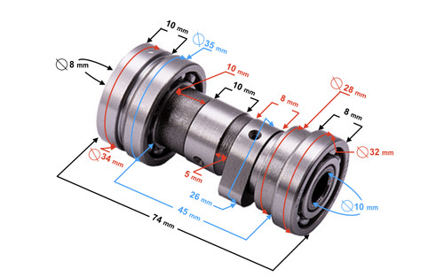 Camshaft for 130cc stroke - for, a