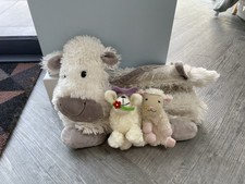 Bundle Of Three Sheep Teddies, One As A Bag, One as A Purse and One As A Teddy.