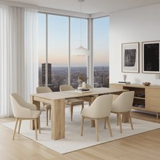 Large extending dining table - dining,