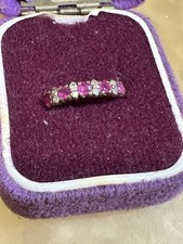 9ct Gold Diamond And Ruby