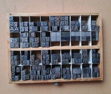 Metal Letterpress  Printers Type. U/ Lower Case Alphabet + Numbers. 30 Point