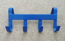 Heavy Duty Overdoor 4 Hook Stable Tack Room Hanger Blue