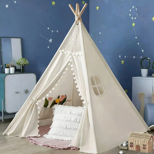 160cm large canvas kids teepee - 160cm,
