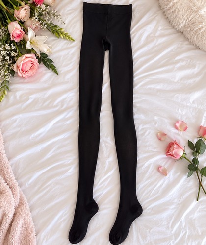 Women black opaque - black, footed