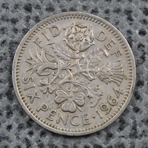 Sixpence 1964 lucky - sixpence,