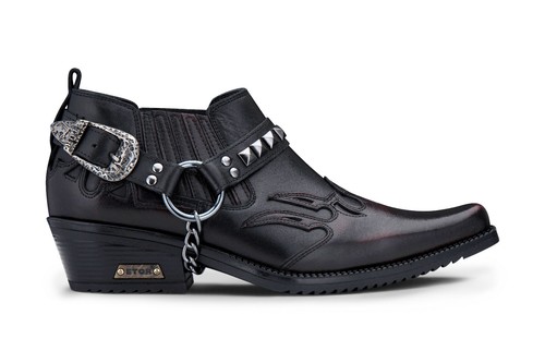 Mens leather cowboy shoes - leather,